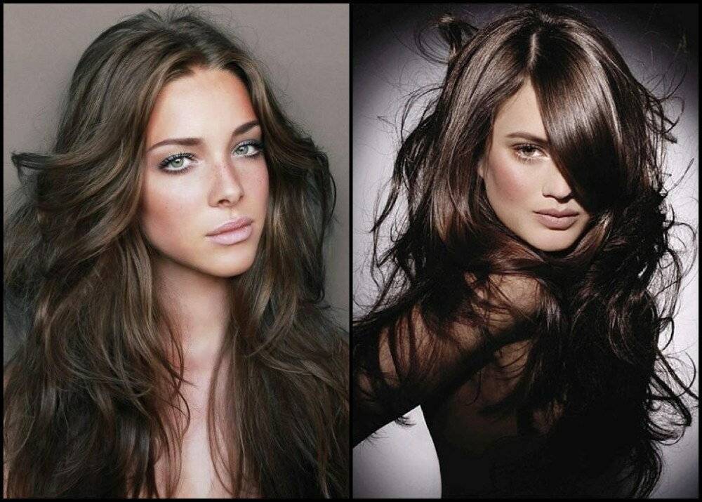 Темно-коричневый цвет волос. фото до и после окрашивания, краски, холодные и теплые оттенки