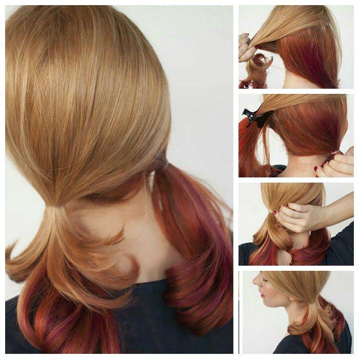 Быстрая прическа на средние волосы своими руками на каждый день с резинкой