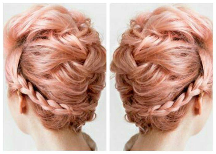 Быстрая прическа на средние волосы своими руками на каждый день с резинкой